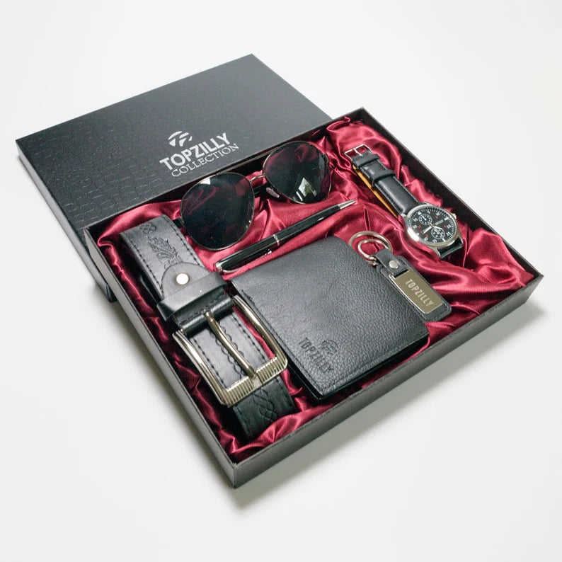 Mens Luxury Gift Set. Complete Gift Set For Him. Watch Sunglasses Wa Topzilly Store