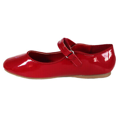 GIRLS INFANTS BABY WEDDING KIDS PATENT SPANISH CHRISTMAS PARTY RED  Size 4 - 10