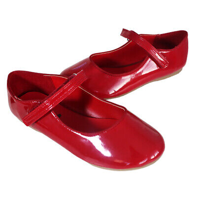 BABY KIDS INFANTS GIRLS GLOSSY PATENT WEDDING PARTY XMAS SHOES Sz 4-12