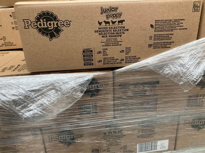 Pallet Load of Pedigree Junior Puppy Dog Food Car boot Sale clearance goods