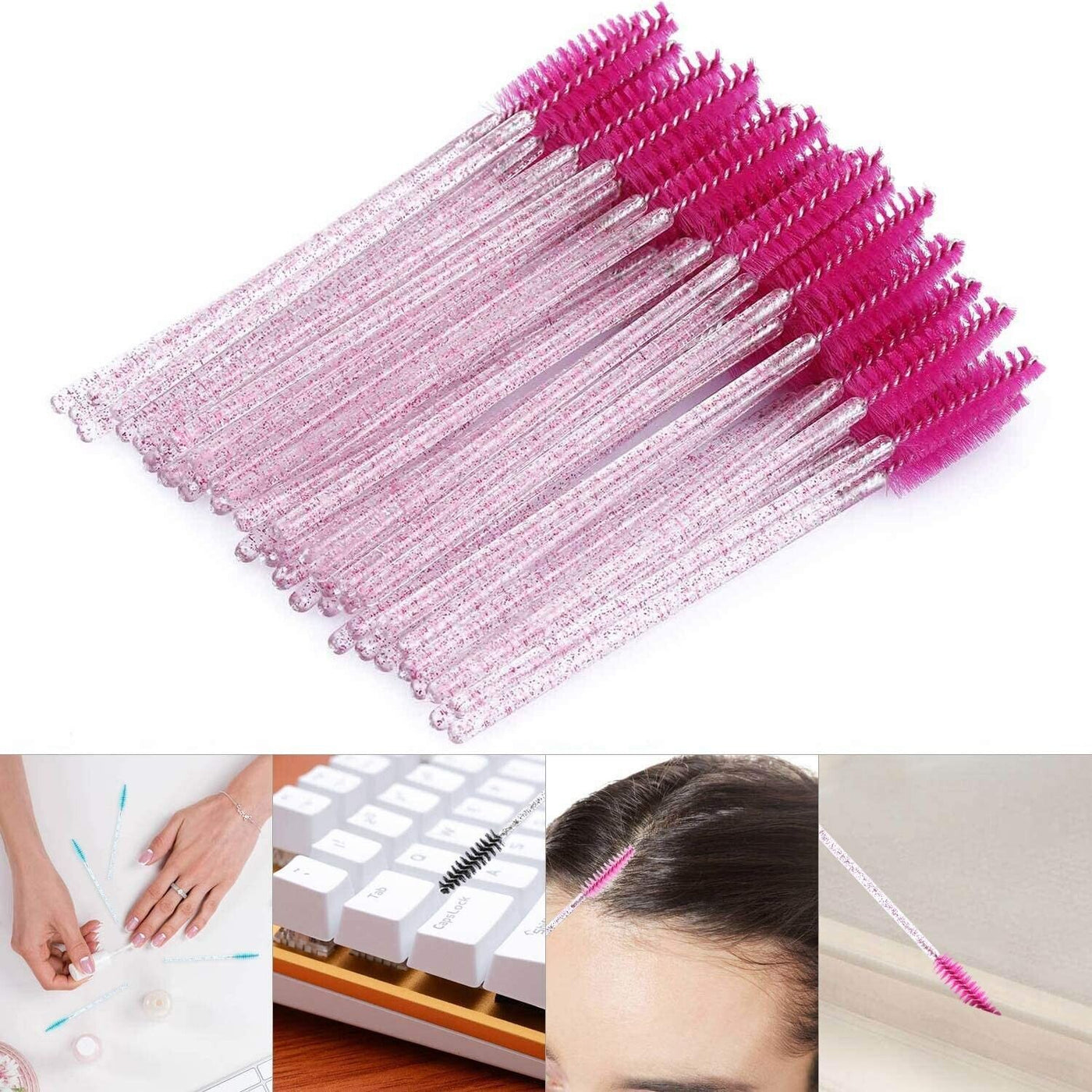 Mascara Wands Brushes Eyelash Lash Brow Disposable Extension Applicator Spoolie