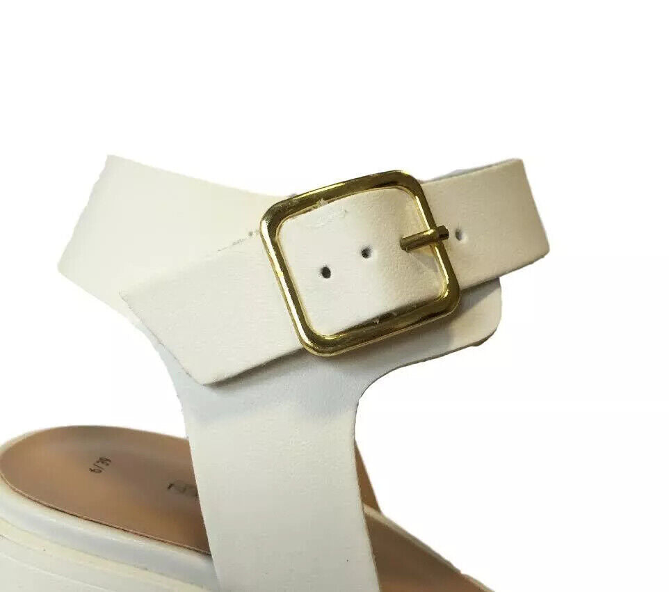 Ladies Girls Chunky Heels Platform Peep Toes Sandals Shoes Pumps UK 8 RRP Â£35