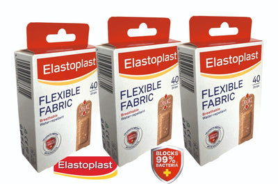 3 x Elastoplast Finger Strips Extra Flexible Fabric Plasters Water Resistant