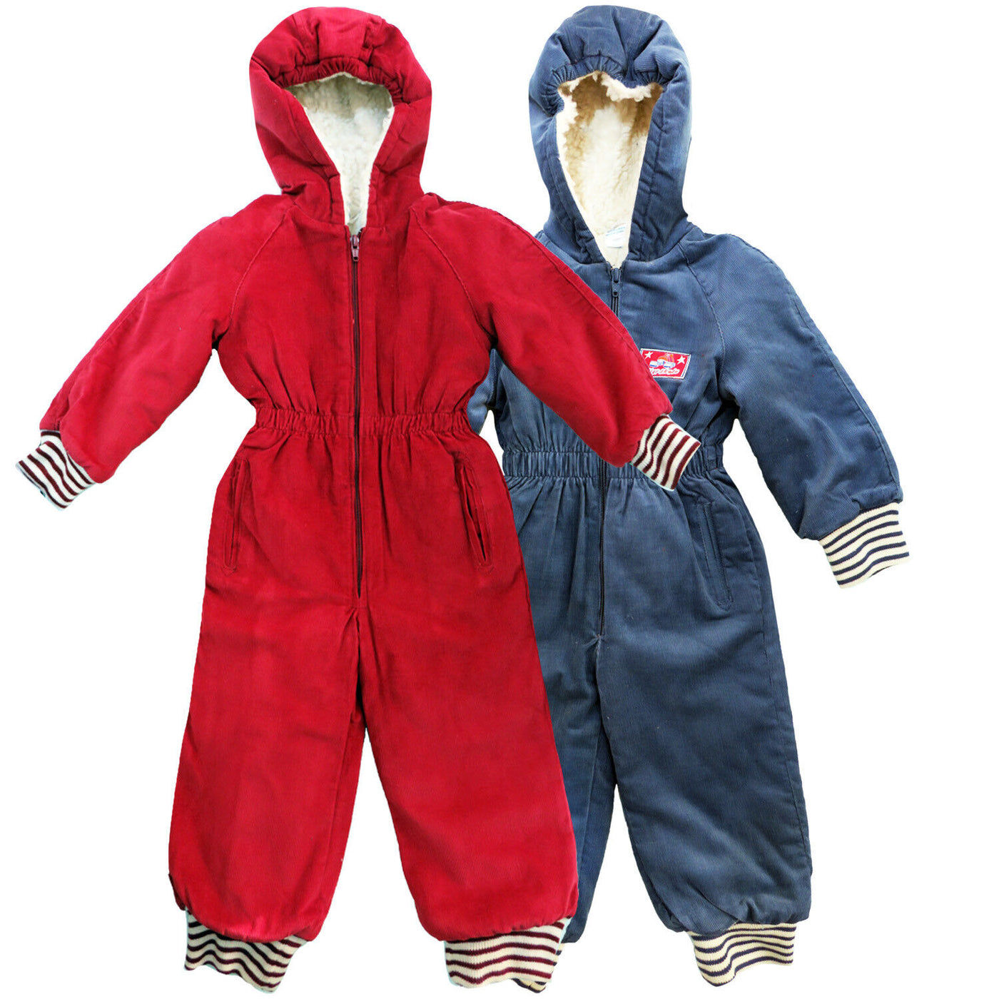 KIDS BABY WINTER WARM FLEECE JUMPSUIT ALL IN ONE CHILDRENS BOYS GIRLS 12-24M