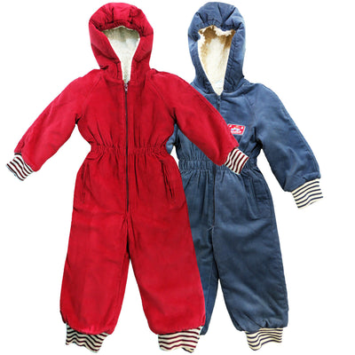 KIDS BABY WINTER WARM FLEECE JUMPSUIT ALL IN ONE CHILDRENS BOYS GIRLS 12-24M