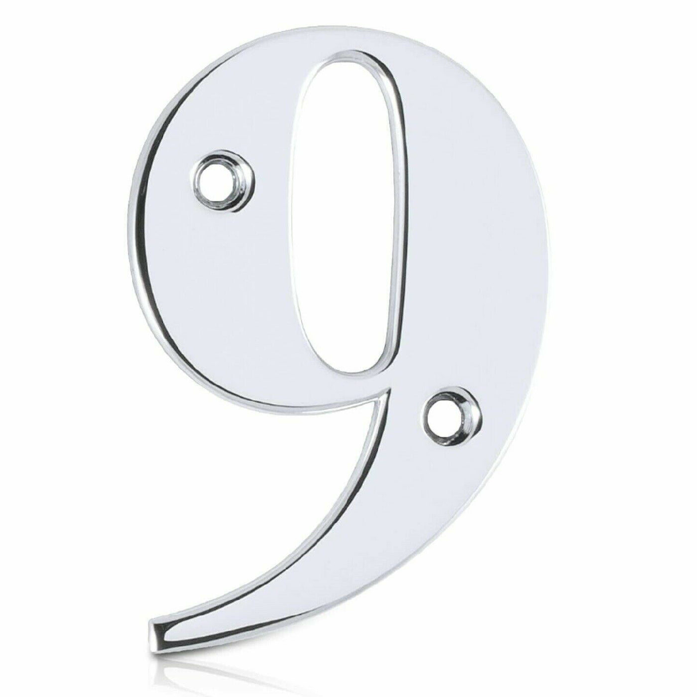 Polished Brass Chrome Door Numbers 3" ( 75 mm ) House Flat Apartment Shop Office