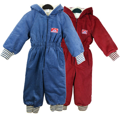 KIDS BABY WINTER WARM FLEECE JUMPSUIT ALL IN ONE CHILDRENS BOYS GIRLS 12-24M