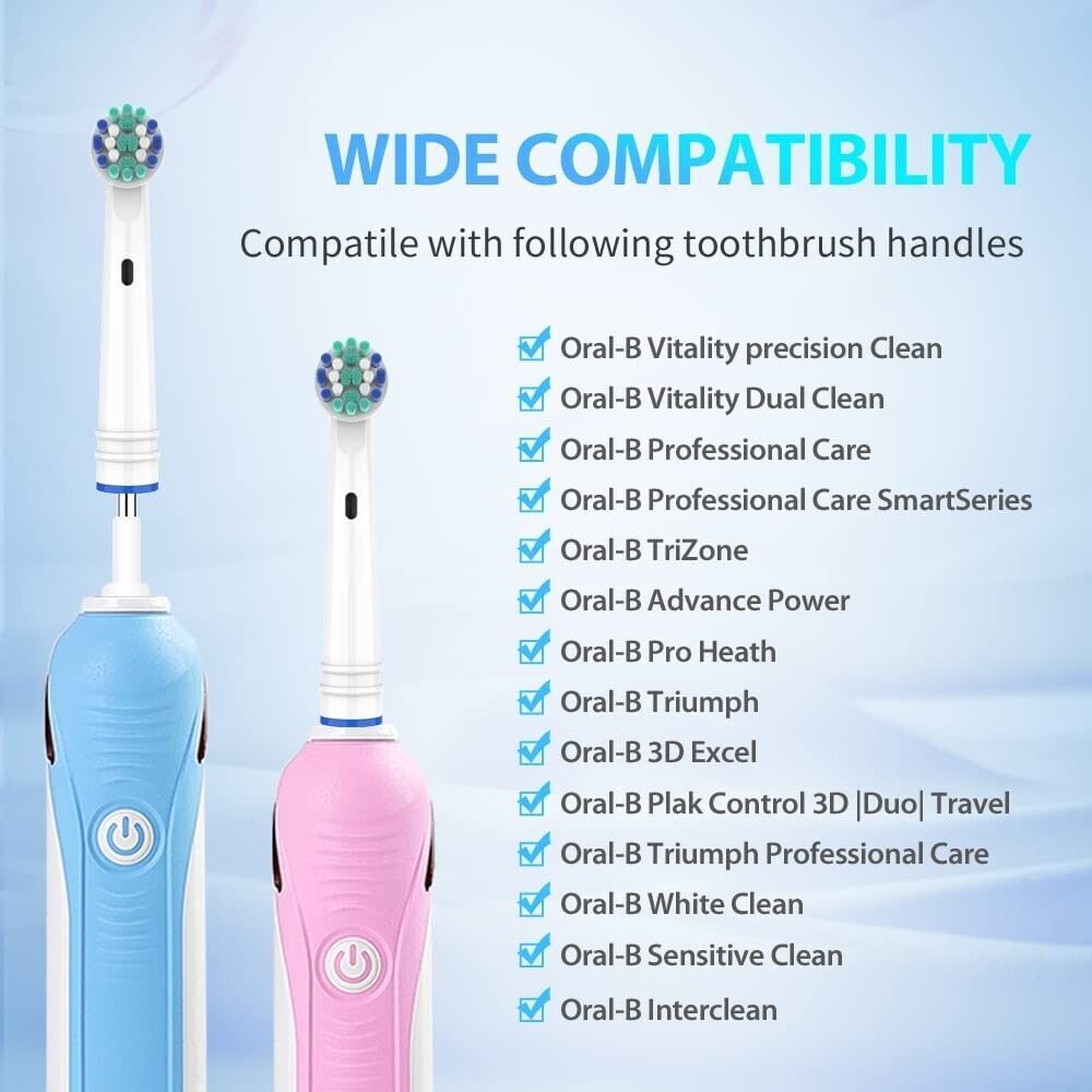 Compatible Oral b Braun toothbrush Heads - Replacement Electric Toothbrush Heads