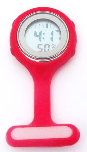 Nurses Silicone Digital WATCH - Multi Function Fob Brooch Tunic Pocket Watch UK