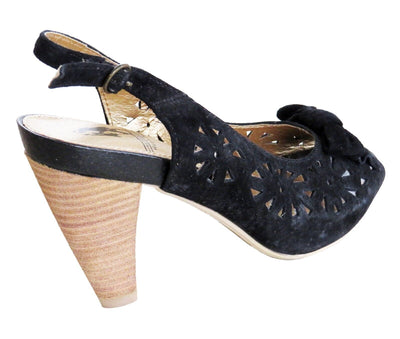RRP-Â£60 Hush Puppies Womens Ladies TAMER Suede Open Toe  Sandal Shoes Black UK 4