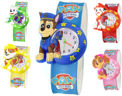 Kids Boys Girls Children Paw patrol Snap On Slap Watch Quartz Analogue Watches