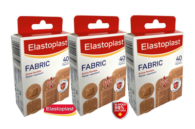 3 x Elastoplast Extra Flexible Fabric Breathable Plaster Strips Water Resistant