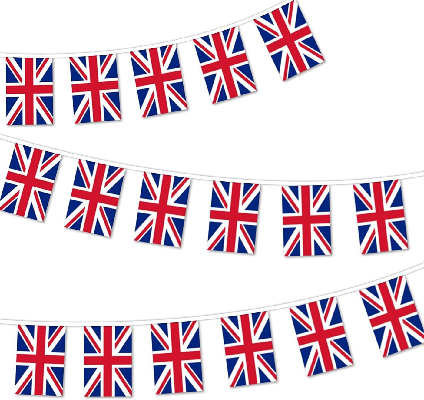 King Charles Coronation Union Jack Crowns Bunting Party Decorations 20pcs 10M