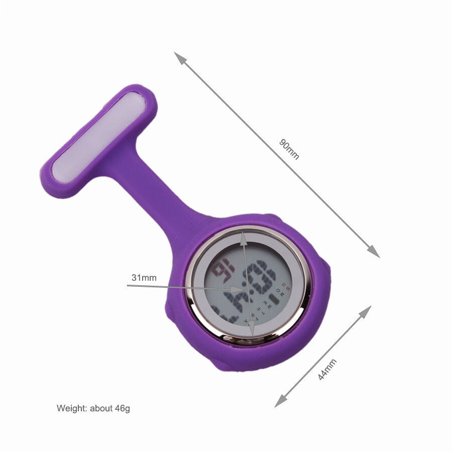 Digital Nurses Brooch Fob Watch- Brooch Tunic -Silicone Nurse Watch