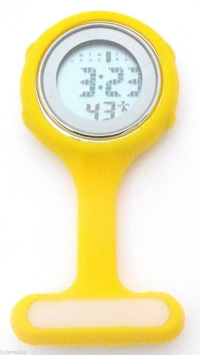 Nurses Silicone Digital WATCH - Multi Function Fob Brooch Tunic Pocket Watch UK