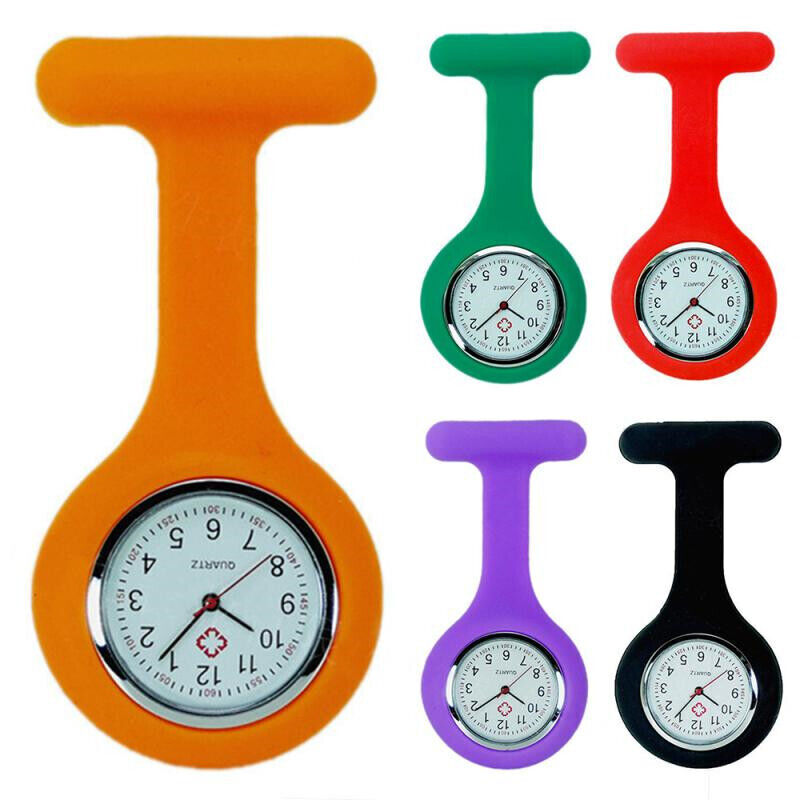Nurses Fob Watch Tunic Analogue Pocket Brooch Clip On Washable FREE UK POST