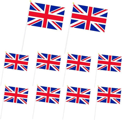 Union Jack Flags 10 20 30 Waving Hand Event Party Royal King Charles Coronation