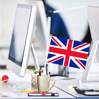 10 PCS British Flag Small on Stick British Britain UK Union Jack Waving Hand UK