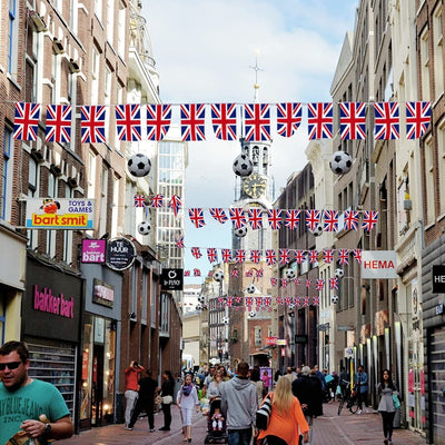King Charles Coronation Union Jack Crowns Bunting Party Decorations 20pcs 10M