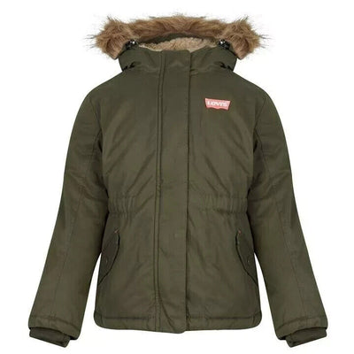 LEVI'S Girl's Hooded Fur Parka Jacket Coat RRP Â£140 Age 12 14  Years BNWT