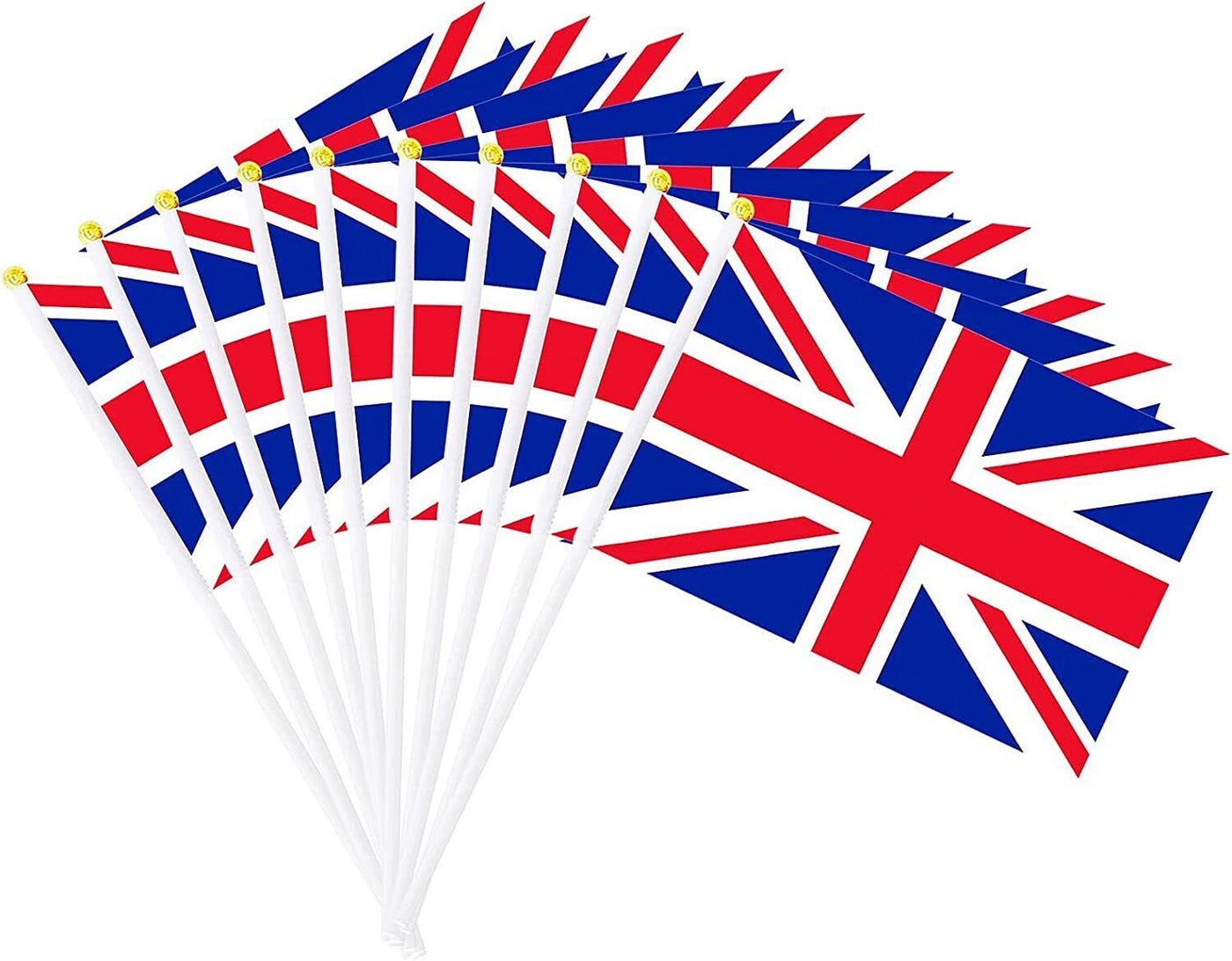 2023 Union Jack Flag Small Hand Waving British Royal Coronation Party Event UK