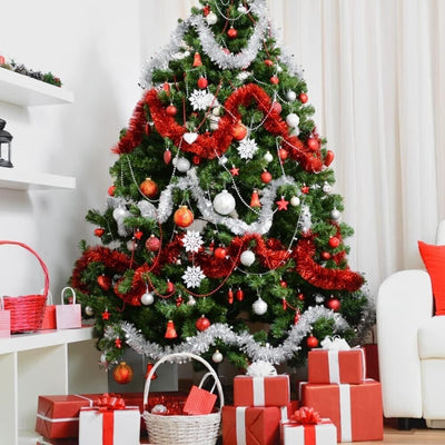 6 X 2M Chunky Tinsel Christmas Tree party Home Xmas Decor Thick Garland 12 Metre