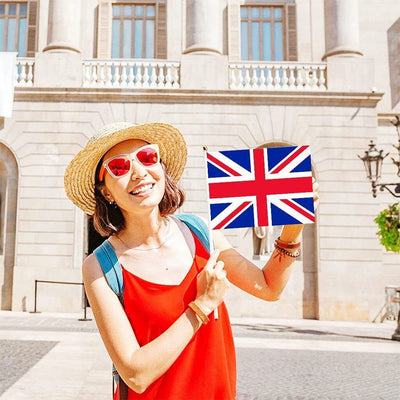 10 PCS British Flag Small on Stick British Britain UK Union Jack Waving Hand UK
