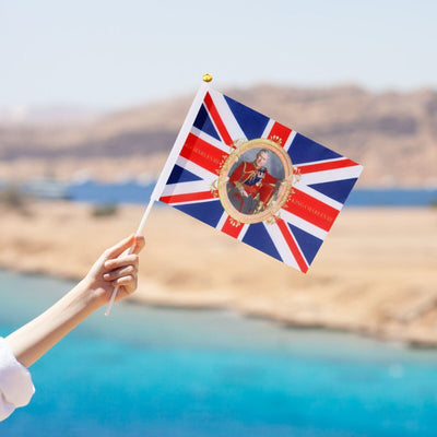 2023 Union Jack Flag Small Hand Waving British Royal Coronation Party Event UK
