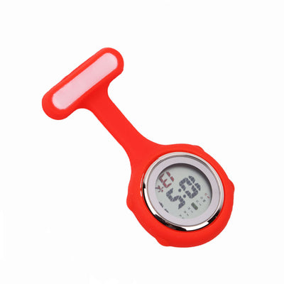 Nurses Silicone Digital WATCH - Multi Function Fob Brooch Tunic Pocket Watch UK