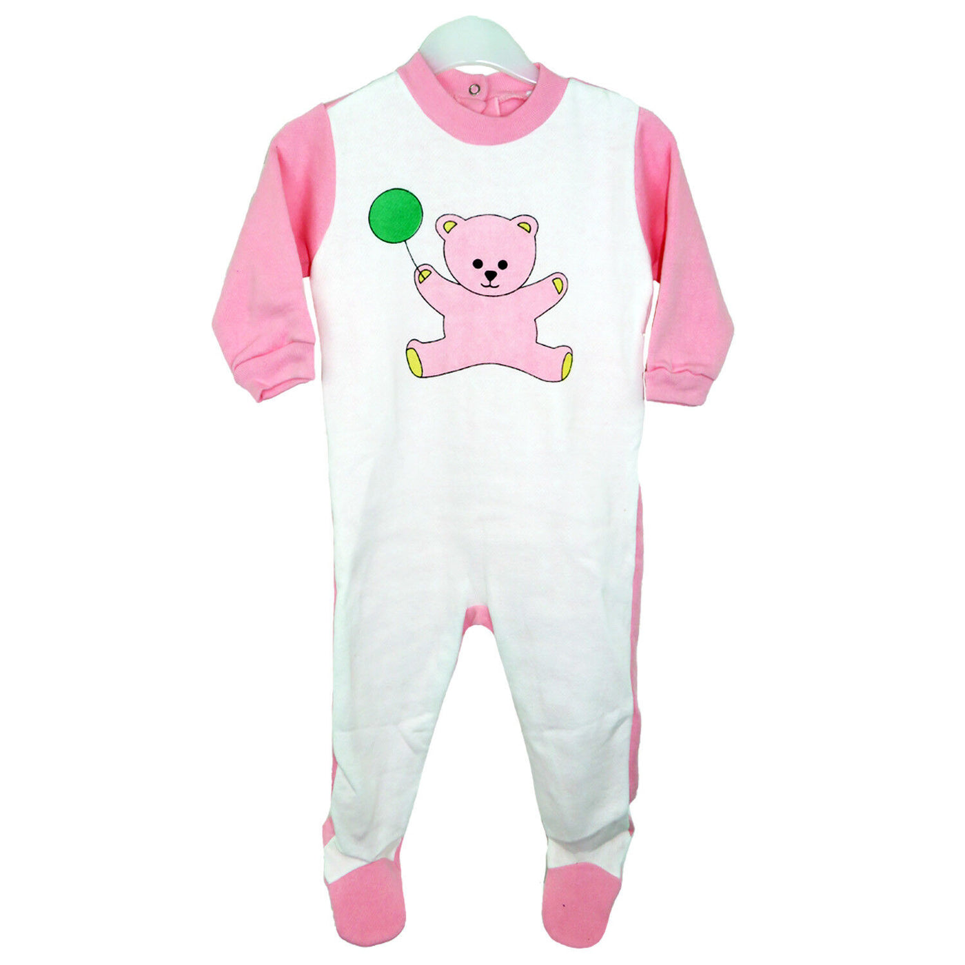 New Baby Toddler  All In One Fleece Pyjamas Jersey Nightwear Sleepsuit  0-18M