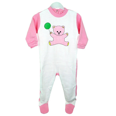 New Baby Toddler  All In One Fleece Pyjamas Jersey Nightwear Sleepsuit  0-18M