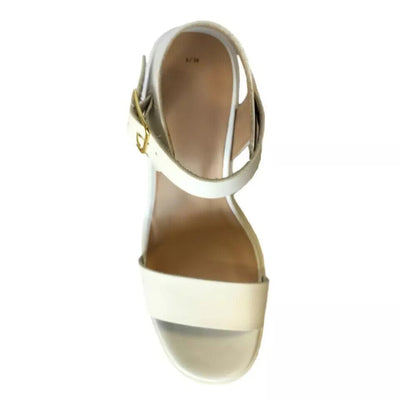 Ladies Girls Chunky Heels Platform Peep Toes Sandals Shoes Pumps UK 8 RRP Â£35