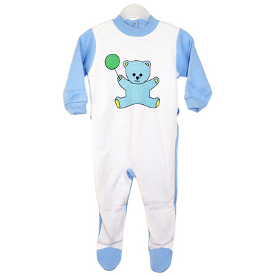 New Baby Toddler  All In One Fleece Pyjamas Jersey Nightwear Sleepsuit  0-18M
