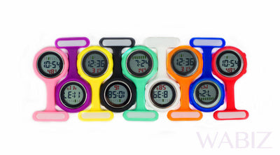 Nurses Silicone Digital WATCH - Multi Function Fob Brooch Tunic Pocket Watch UK