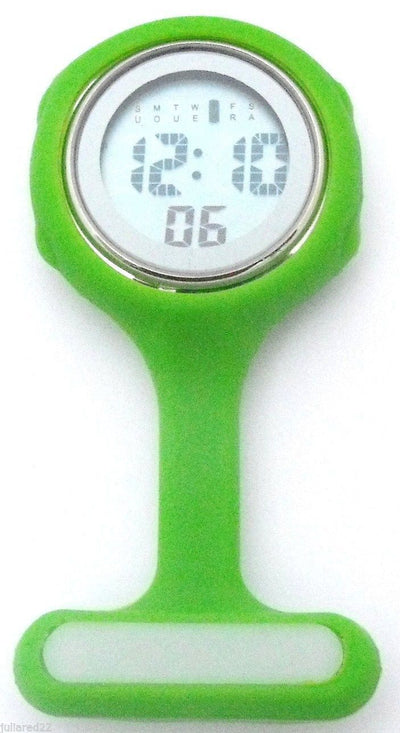 Nurses Silicone Digital WATCH - Multi Function Fob Brooch Tunic Pocket Watch UK