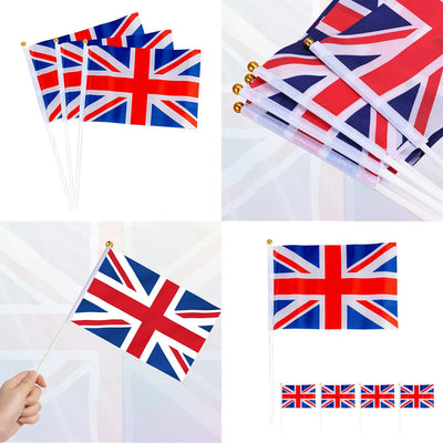 Union Jack Flags 10 20 30 Waving Hand Event Party Royal King Charles Coronation