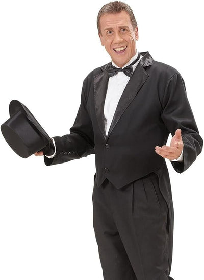 MILANO Party Fashion - Satin Tailcoat Wizard Circus Director Fancy Dress Costume