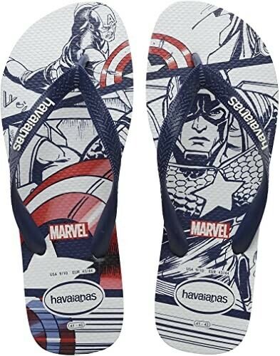 Havaianas Unisex Kid's Boys GirlsTop Marvel Flip Flops UK 7 Child