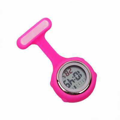 Nurses Silicone Digital WATCH - Multi Function Fob Brooch Tunic Pocket Watch UK