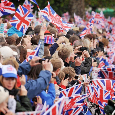 10 PCS British Flag Small on Stick British Britain UK Union Jack Waving Hand UK