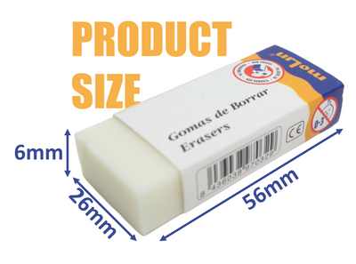 Back to School Erasers LARGE Sleeve RUBBER Pencil Drawing STATIONERY Eraser