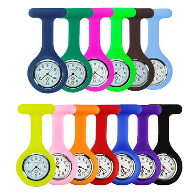 Nurses Fob Watch Tunic Analogue Pocket Brooch Clip On Washable FREE UK POST