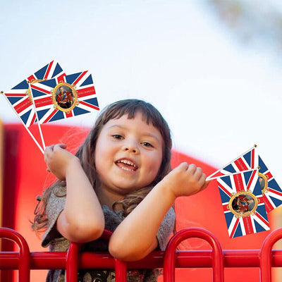 2023 Union Jack Flag Small Hand Waving British Royal Coronation Party Event UK