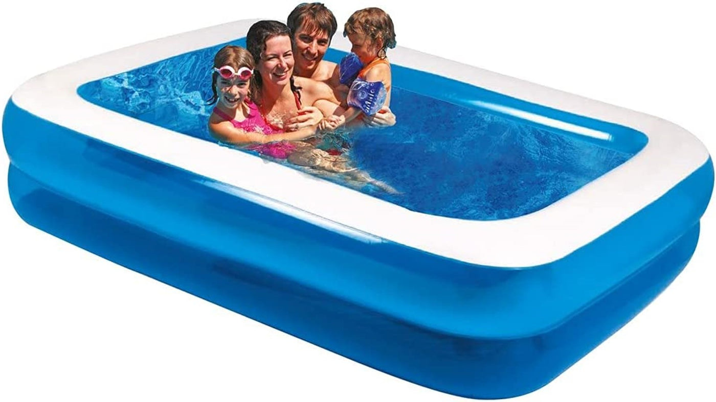 Family Inflatable Swimming Paddling Pool, 201 x 150 x 51 cm, Summer fun Garden