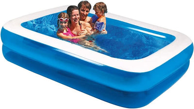 Family Inflatable Swimming Paddling Pool, 201 x 150 x 51 cm, Summer fun Garden