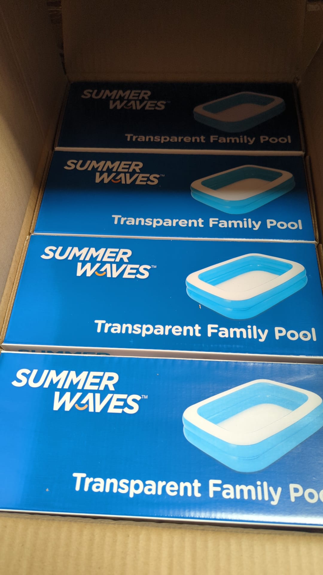 Family Inflatable Swimming Paddling Pool, 201 x 150 x 51 cm, Summer fun Garden