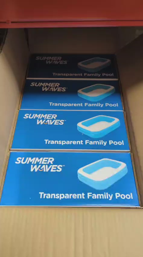 Family Inflatable Swimming Paddling Pool, 201 x 150 x 51 cm, Summer fun Garden