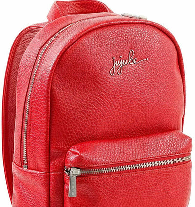 JuJuBe Mini Vegan Backpack Authentic Red Leather Rucksack