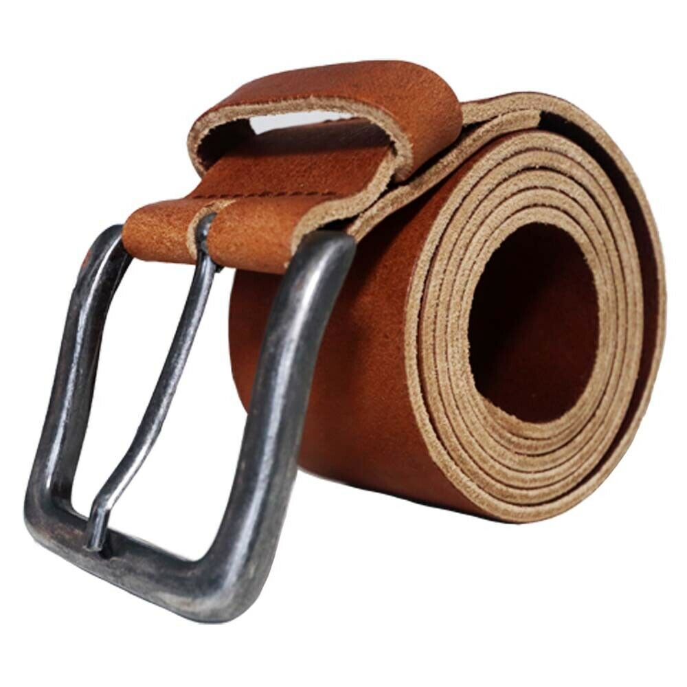 Leather Men's Belt Strap 100% Genuine Full Grain