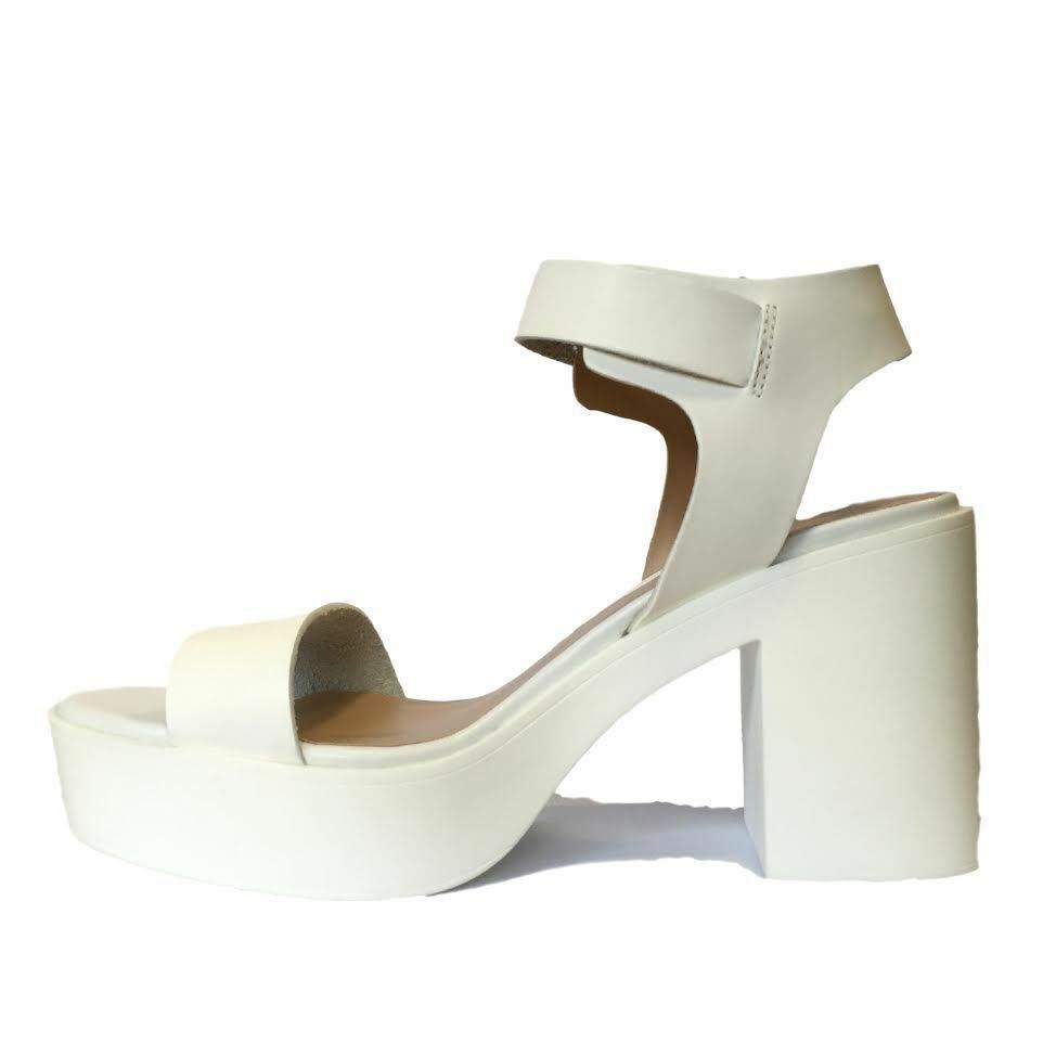 Women’s chunky block high heel platform peeptoe shoes